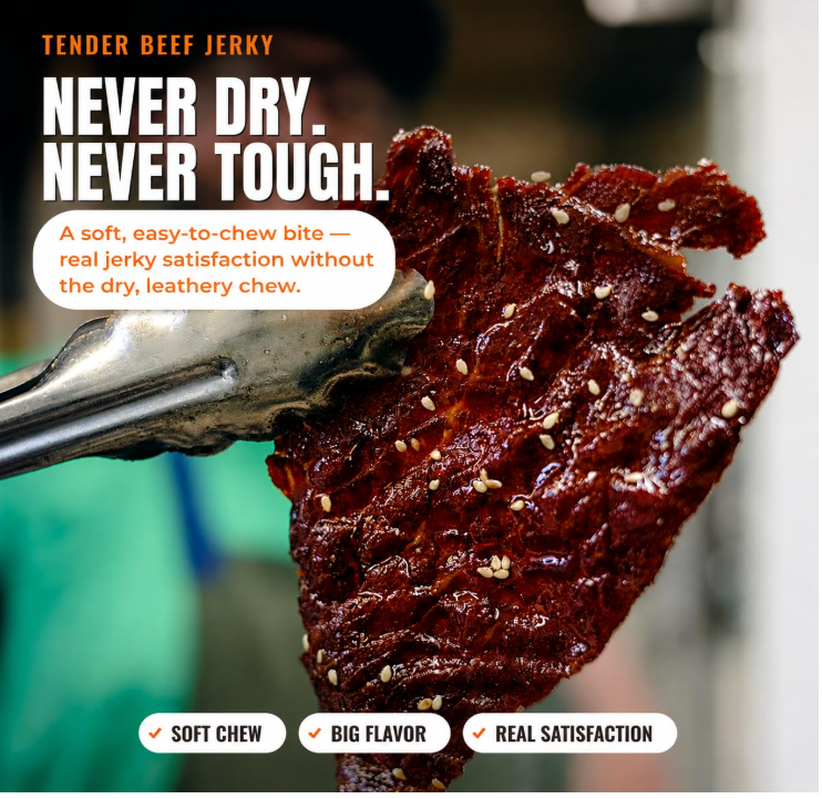 Three Gingers Beef Jerky Sampler, Original & Spicy 2-Pack